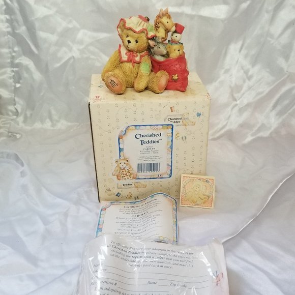 Cherished Teddies - Carolyn Holiday Figurine - Picture 1 of 6